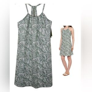 Eddie Bauer Green leaf print dress, NEW WITH TAGS